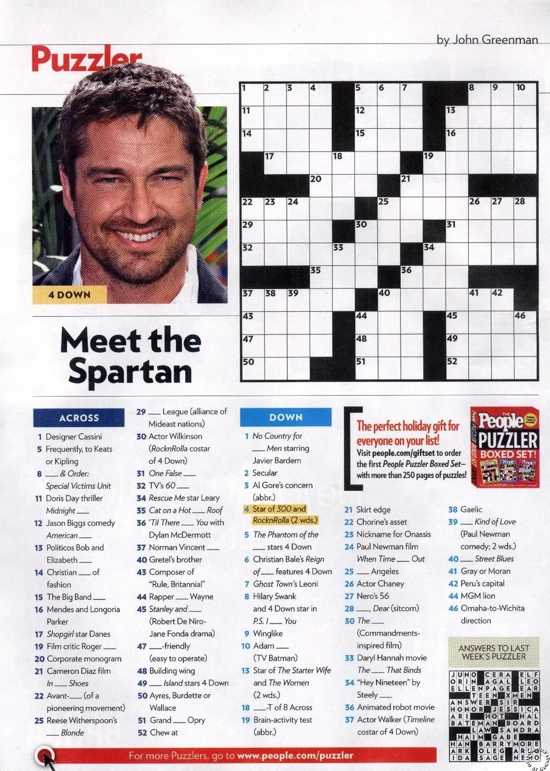 People Magazine Crossword Printable Printable Art Activities
