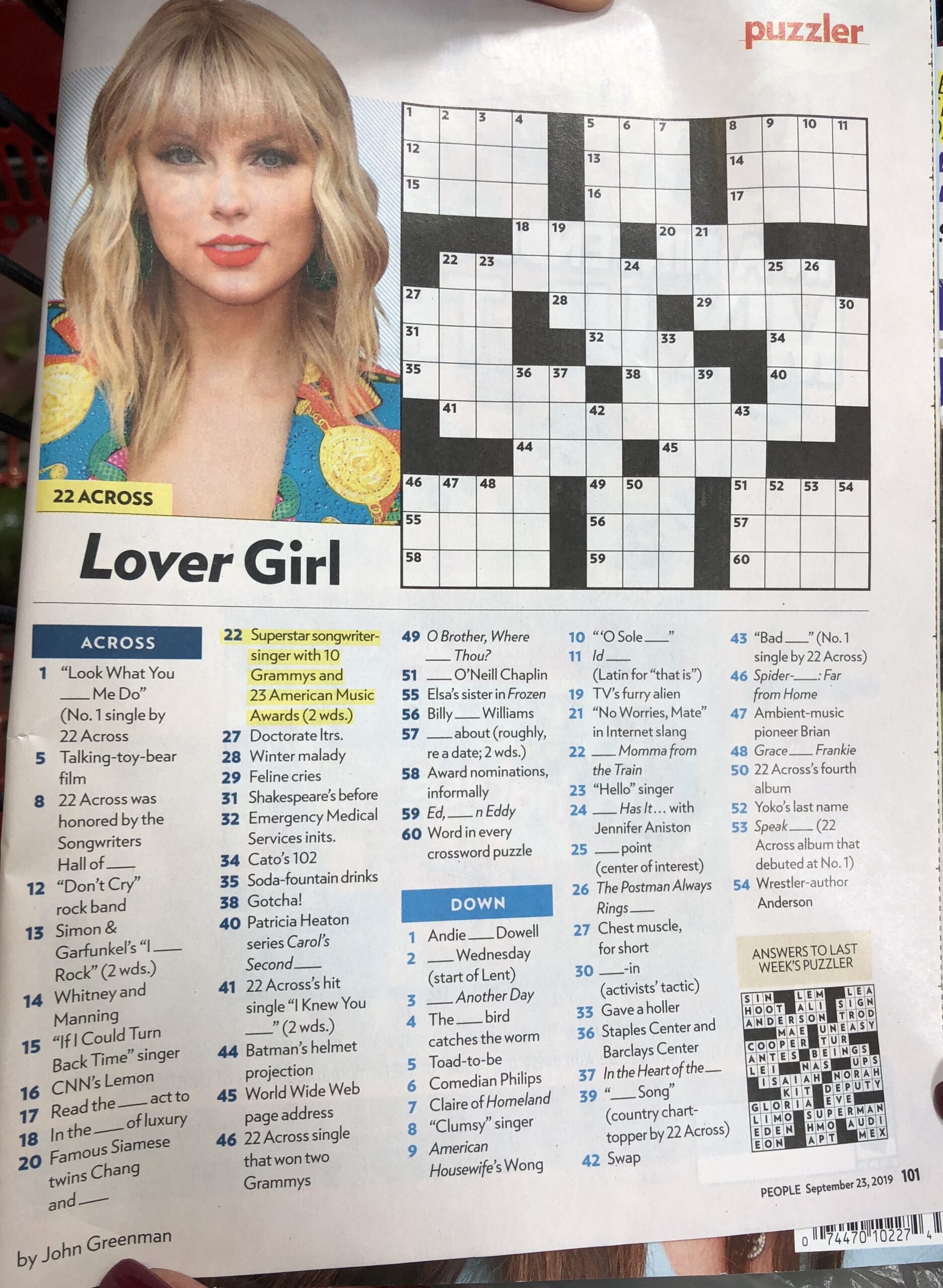 People Magazine Crossword Puzzles Printable Printable Study Planner