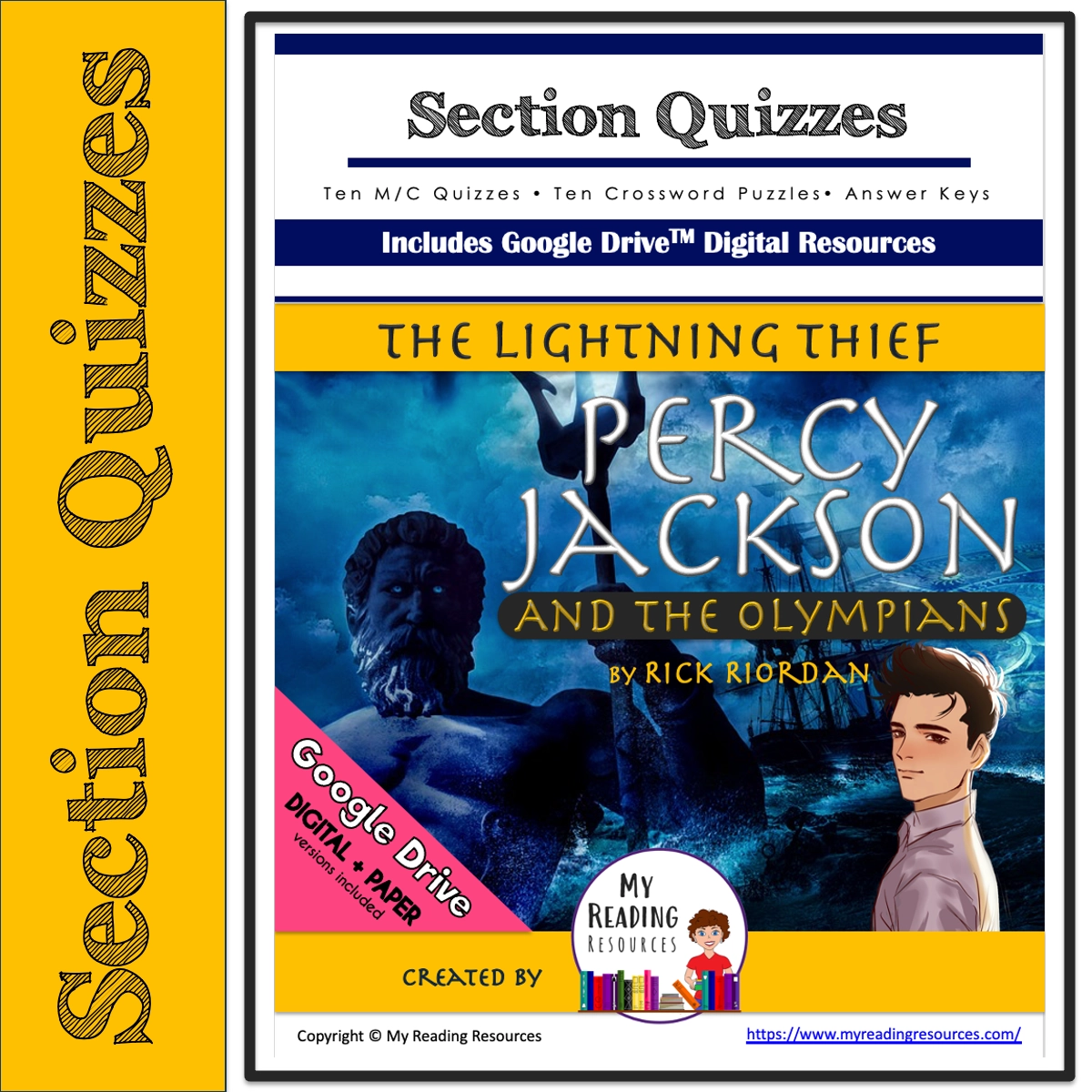 Percy Jackson And The Olympians The Lightning Thief Section Quizzes Crossword Puzzles My Reading Resources