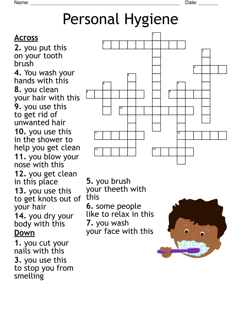 Personal Hygiene Word Search WordMint Personal Hygiene Word Search WordMint