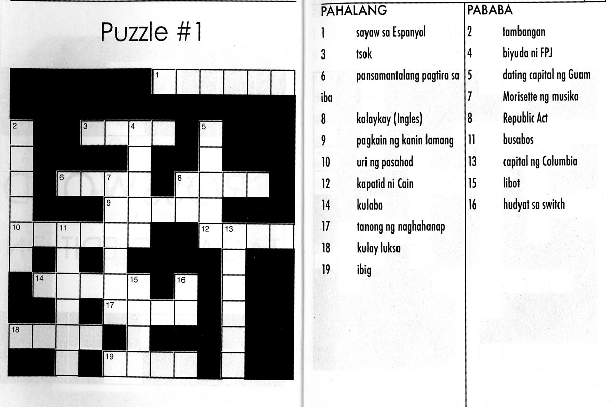 Pinoy CROSSWORD Journal News Online Pinoy CROSSWORD Journal News Online
