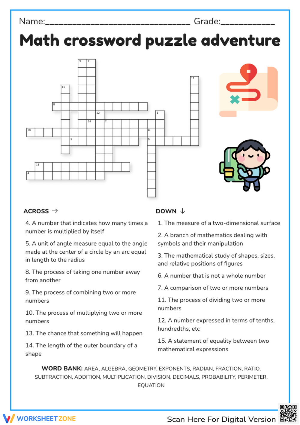 Printable 5th Grade Crossword Worksheets Download Printable 5th Grade Crossword Worksheets Download