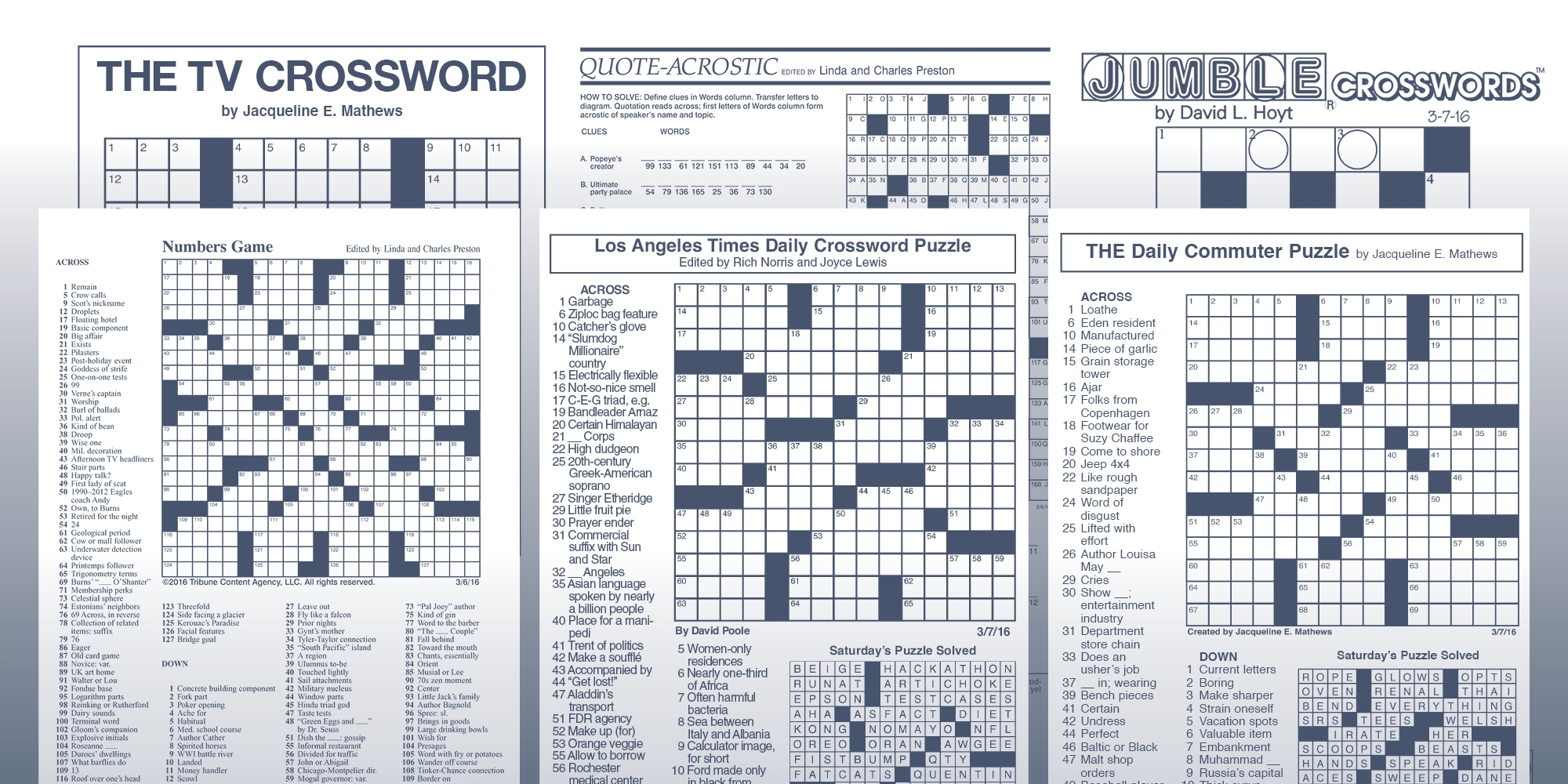Printable Crossword Puzzles
