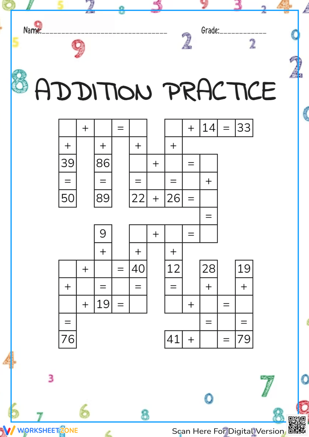 Printable Crossword Worksheets Download
