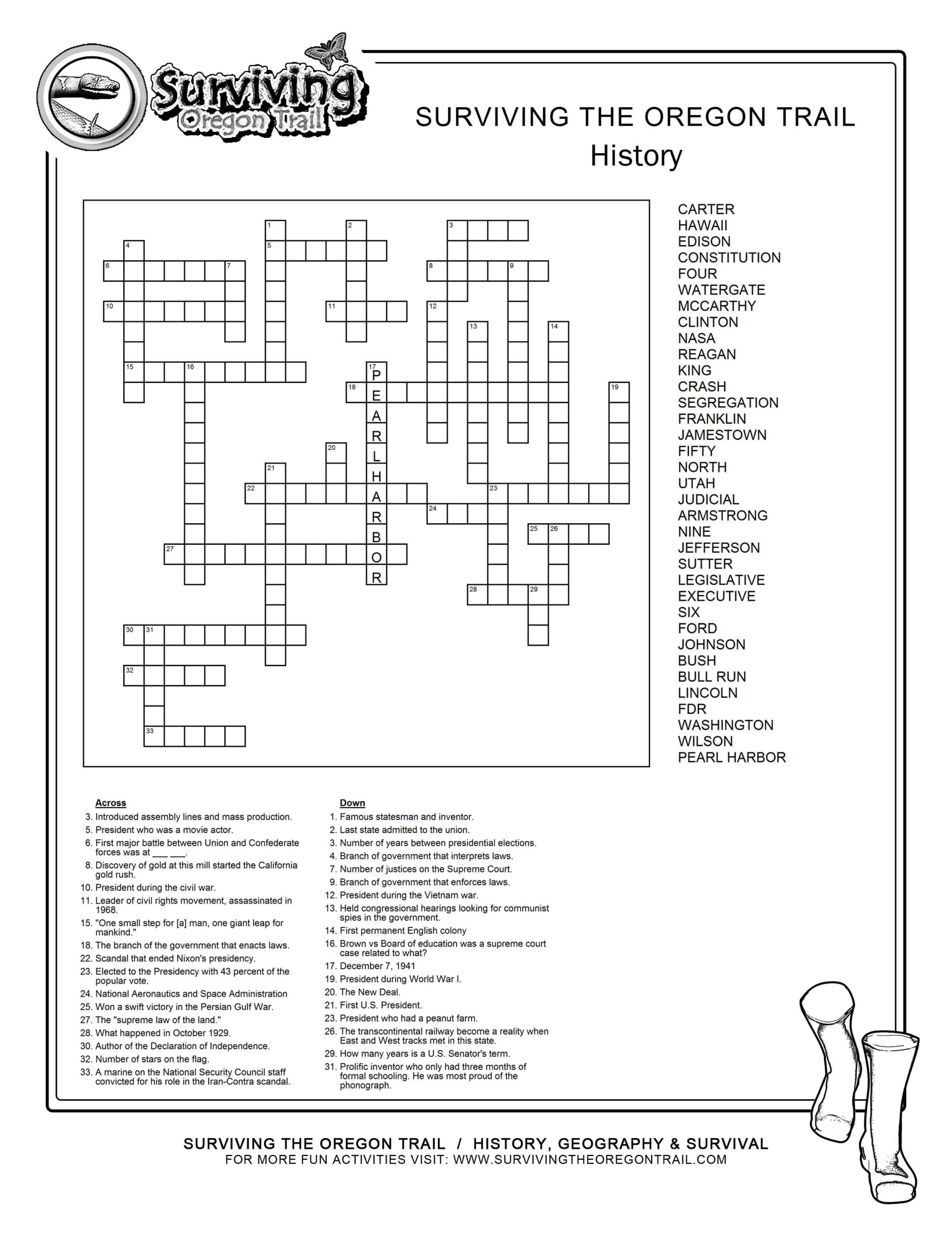 Printable Crosswords For 6Th Grade Printable Crossword Puz 