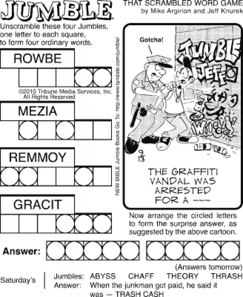 Printable Jumble Puzzles Printable Party Favors