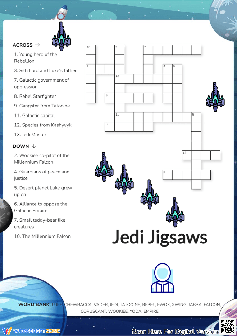 Printable Movie Crossword Puzzles Worksheets Download