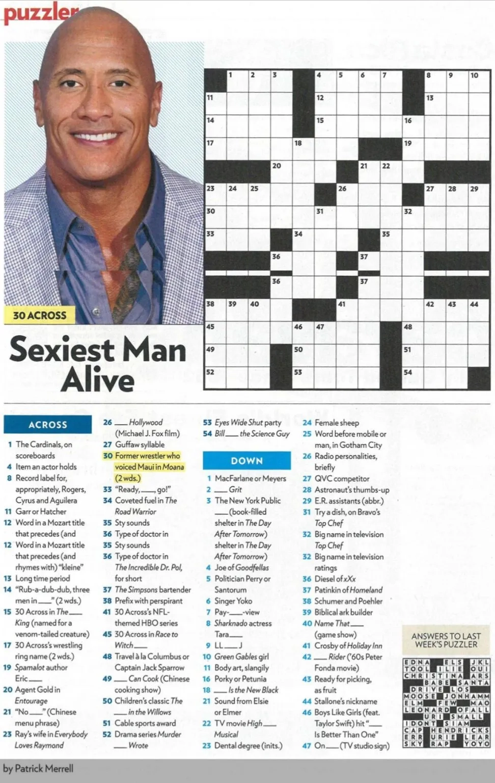 Printable People Magazine Crossword Puzzles Printable Art Activities