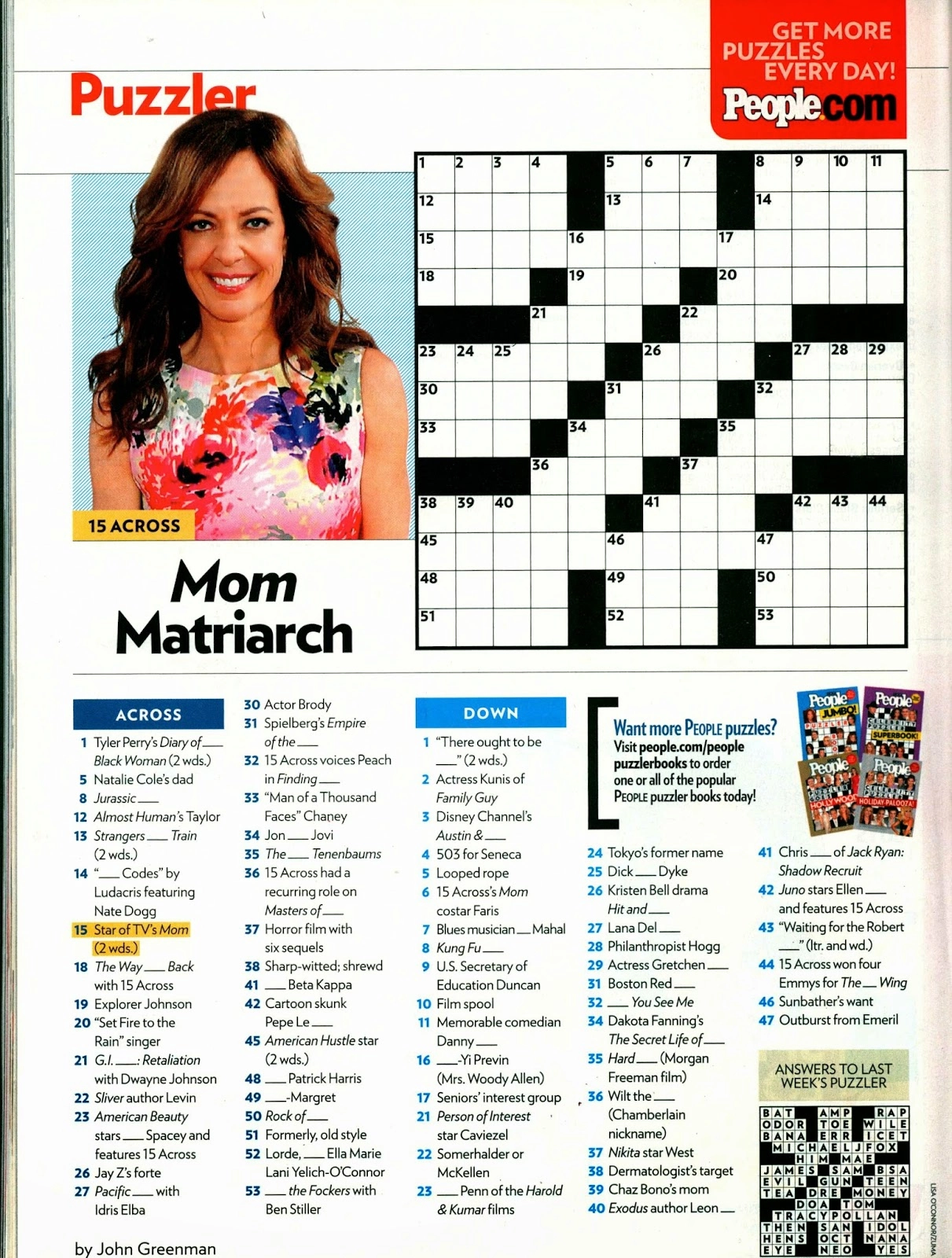 Printable People Magazine Crossword Puzzles Printable Study Planner