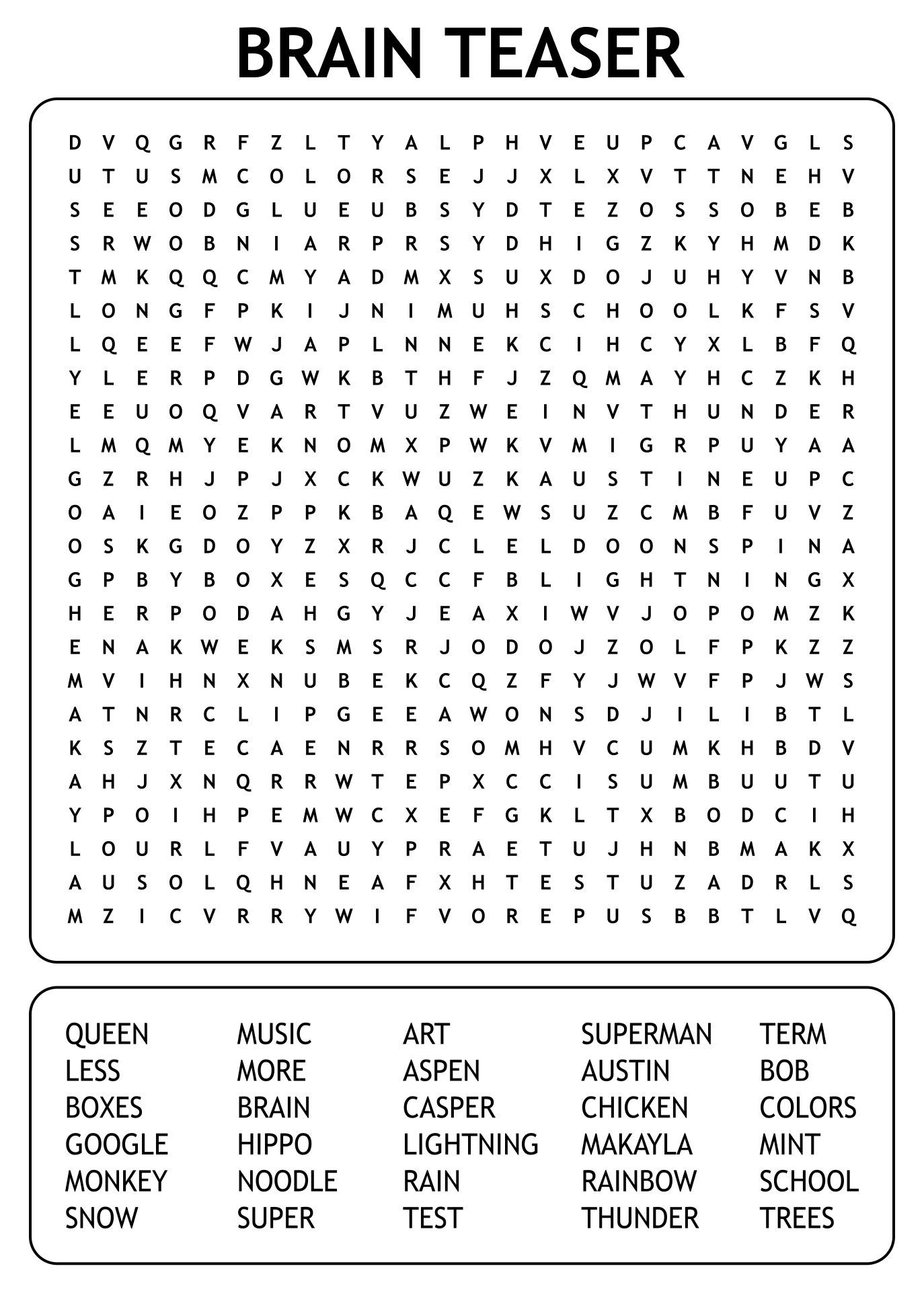 Printable Puzzles For Adults