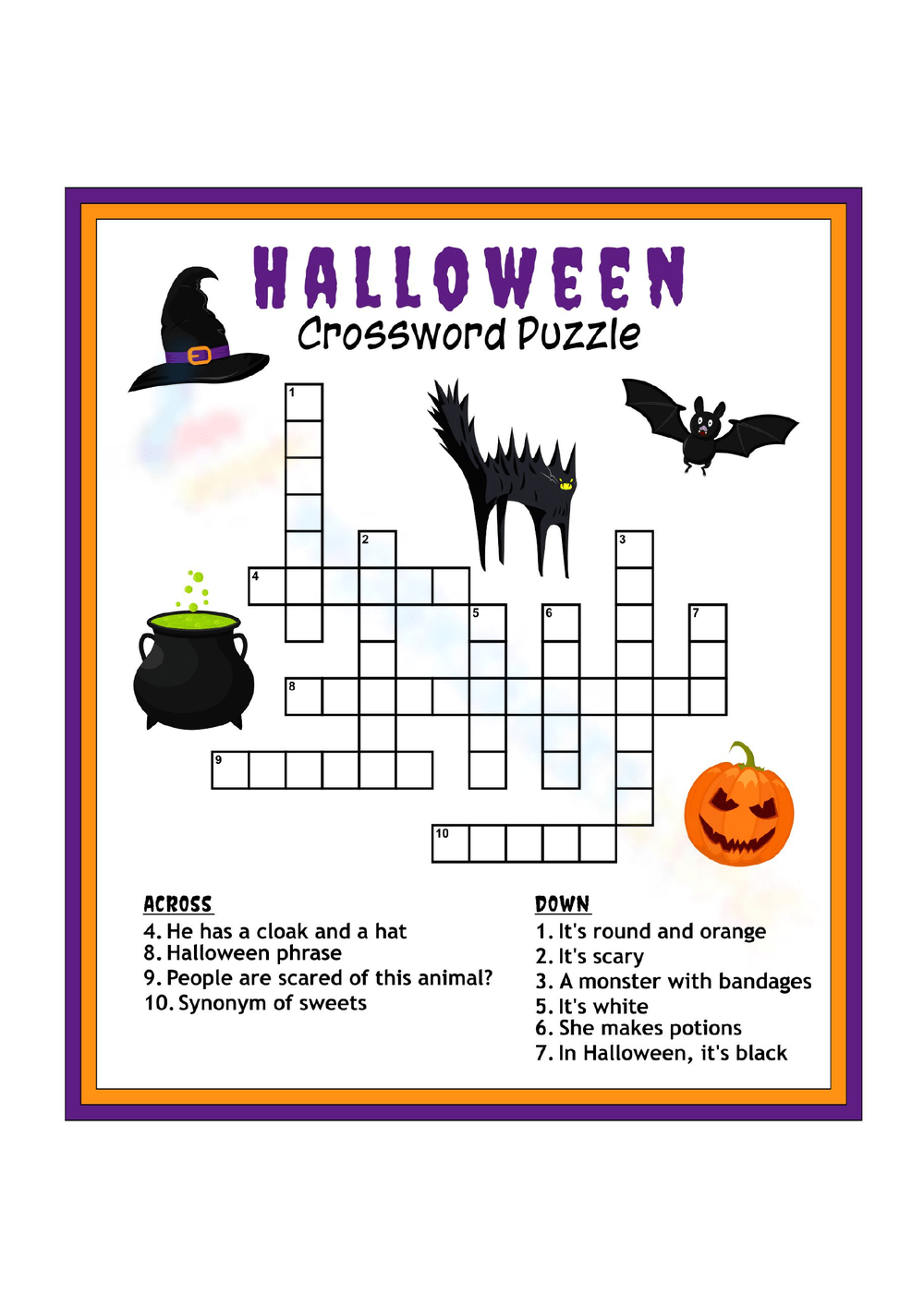 Printable The Holiday Season Crossword Worksheets