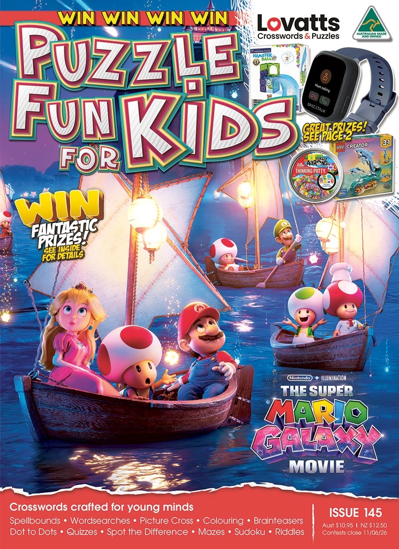 Puzzle Fun For Kids Magazine Lovatts Crossword Puzzles Games Trivia