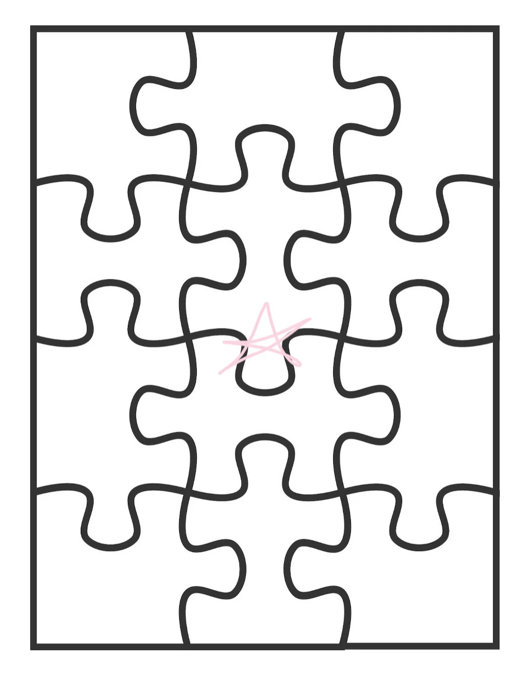 Puzzle Template Etsy Israel