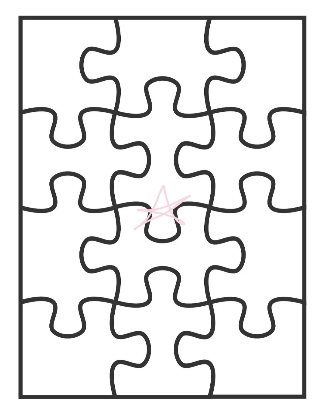 Puzzle Template Etsy Puzzle Template Etsy