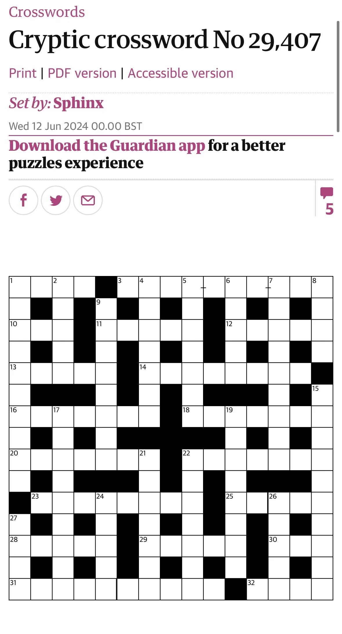 Seems Like Steve Set Today s Guardian Cryptic Crossword R insideno9