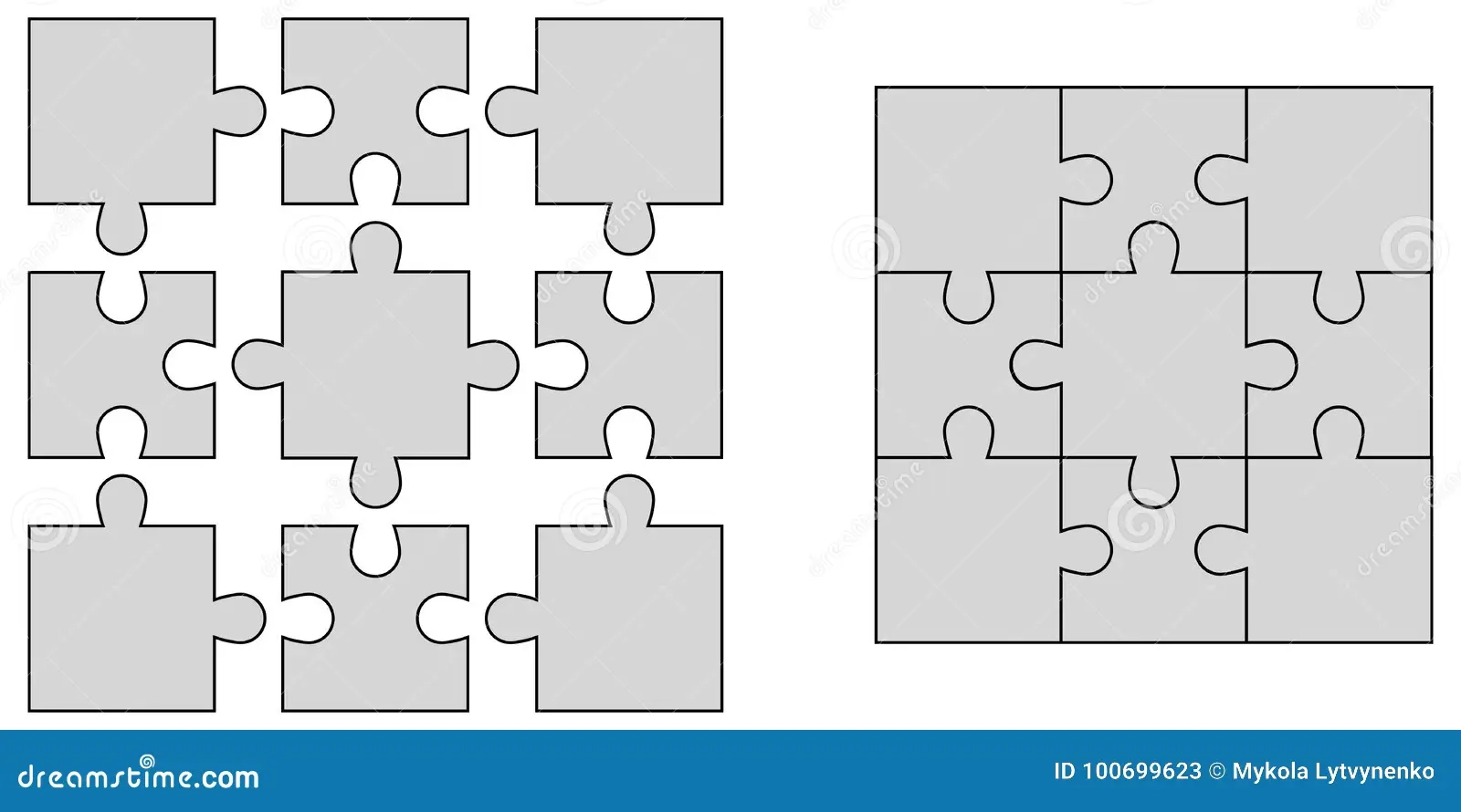 Set Elements Of Puzzle Jigsaw Puzzle Blank Vector To Create Infographic Business Presentation Template Puzzle Stock Vector Illustration Of Jigsaw Business 100699623