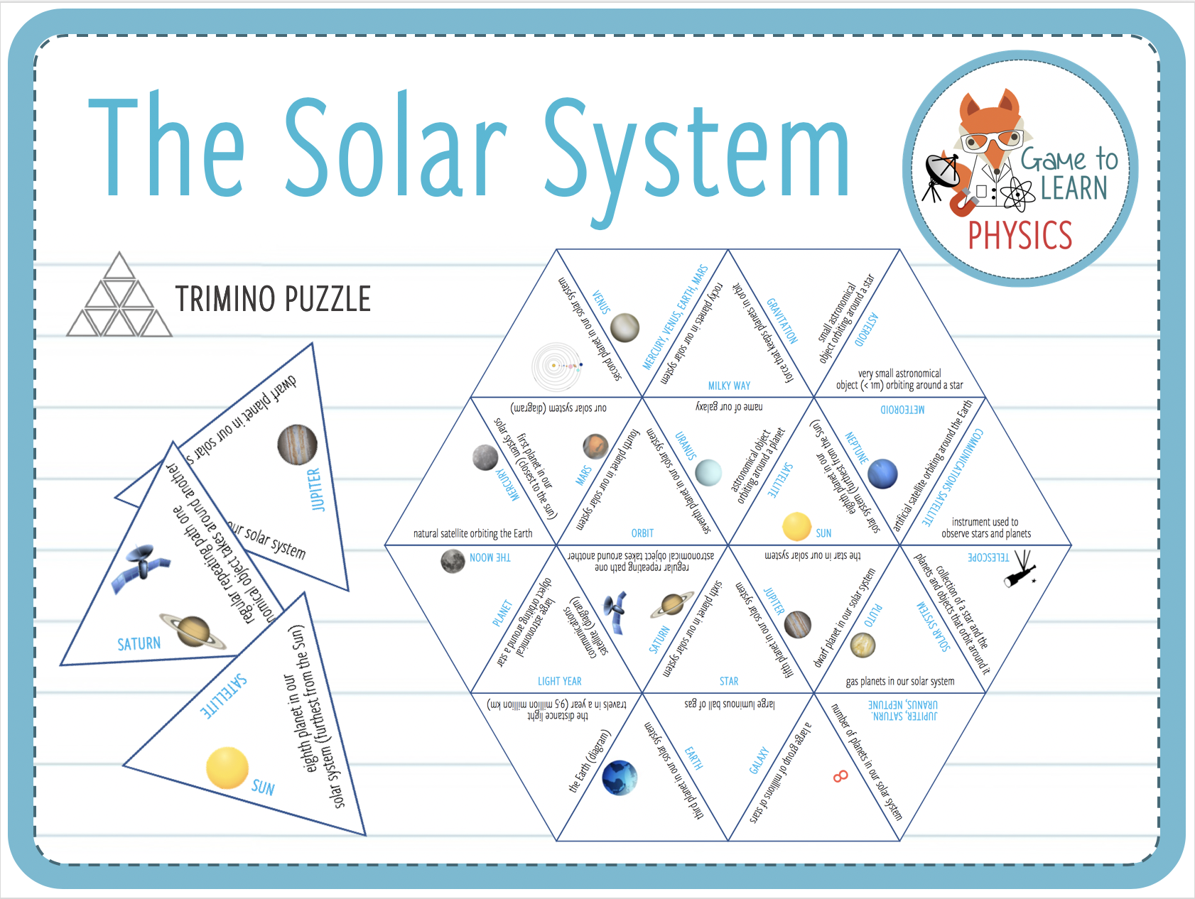 Solar System Tarsia KS2 3 Teaching Resources
