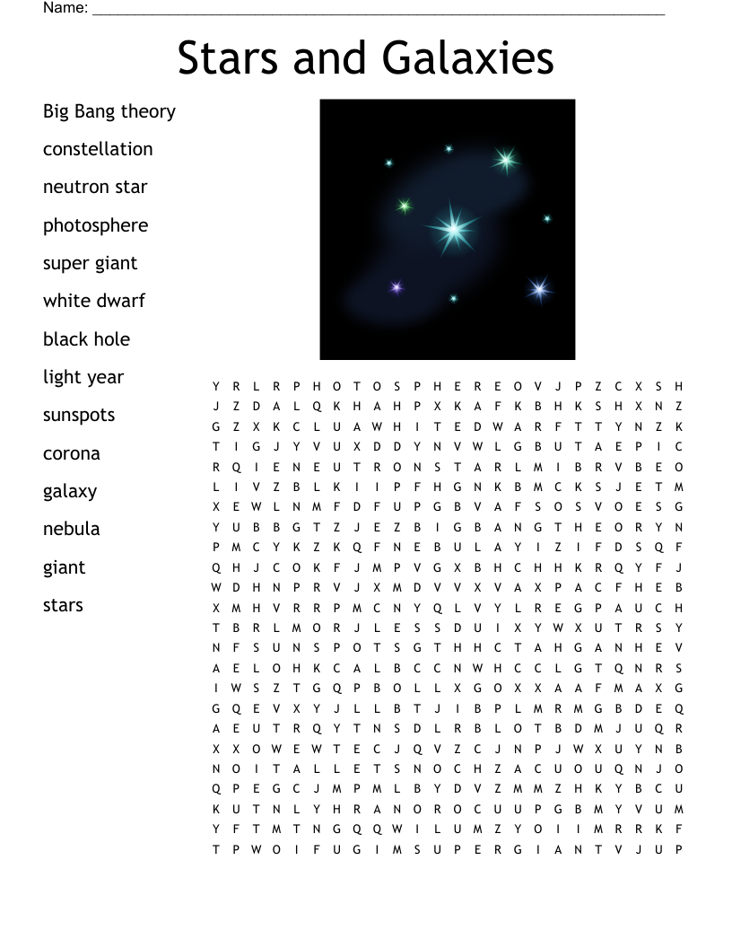 Star Crossword Puzzle WordMint