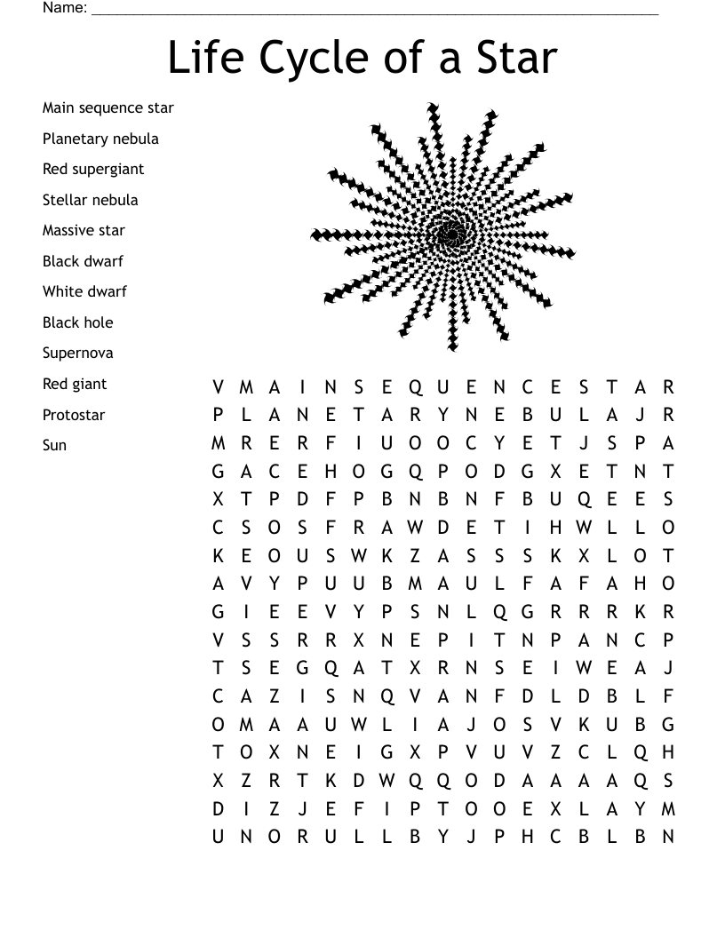 Star Crossword Puzzle WordMint