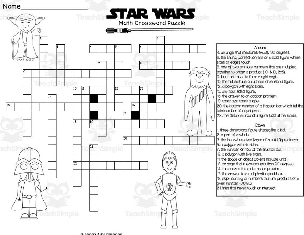 Star Wars Circuit And Crossword Packet By Teach Simple Star Wars Circuit And Crossword Packet By Teach Simple