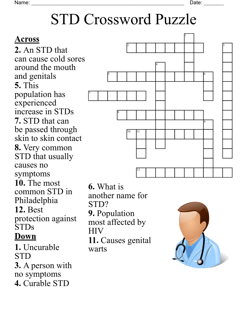 STD Crossword Puzzle WordMint STD Crossword Puzzle WordMint