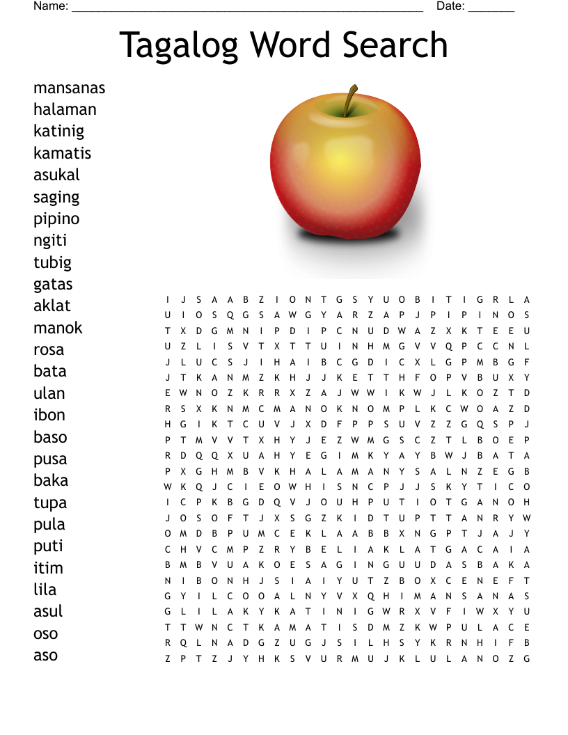 Tagalog Word Search WordMint Tagalog Word Search WordMint