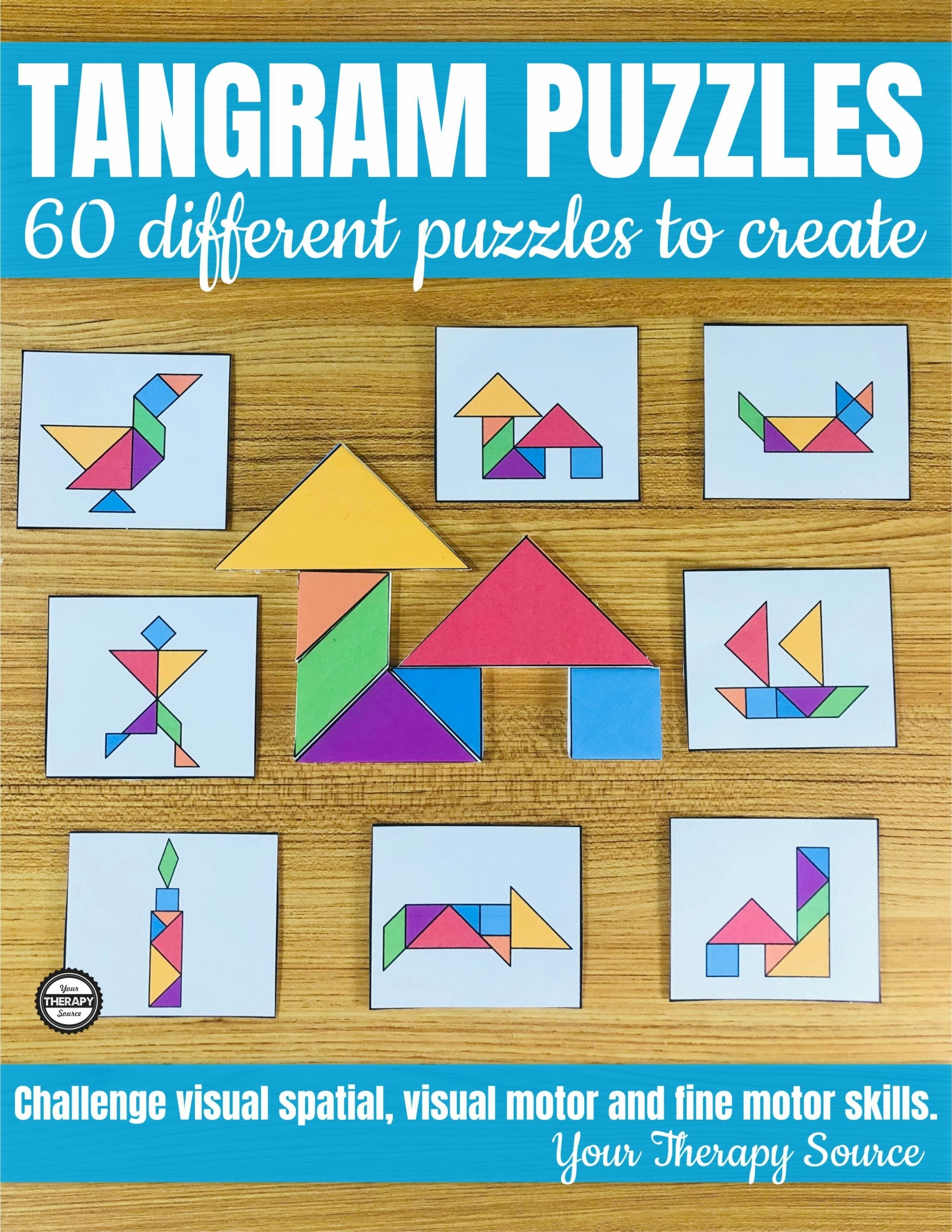 Tangram Printable Puzzles Your Therapy Source Tangram Printable Puzzles Your Therapy Source