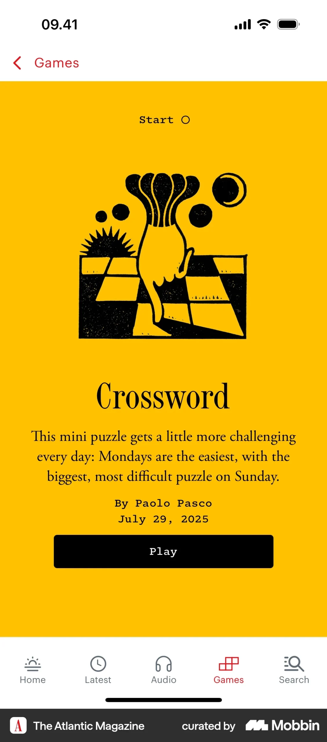 The Atlantic Magazine IOS Completing A Crossword Flow Mobbin