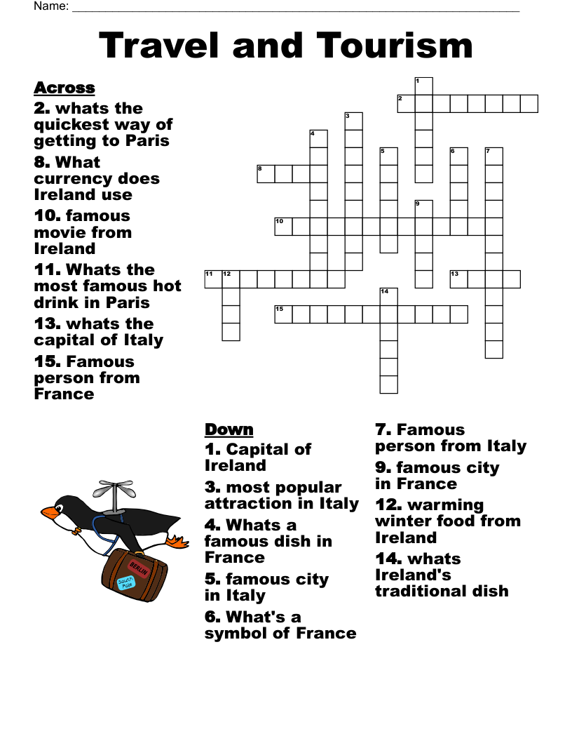 The English speaking World Crossword WordMint