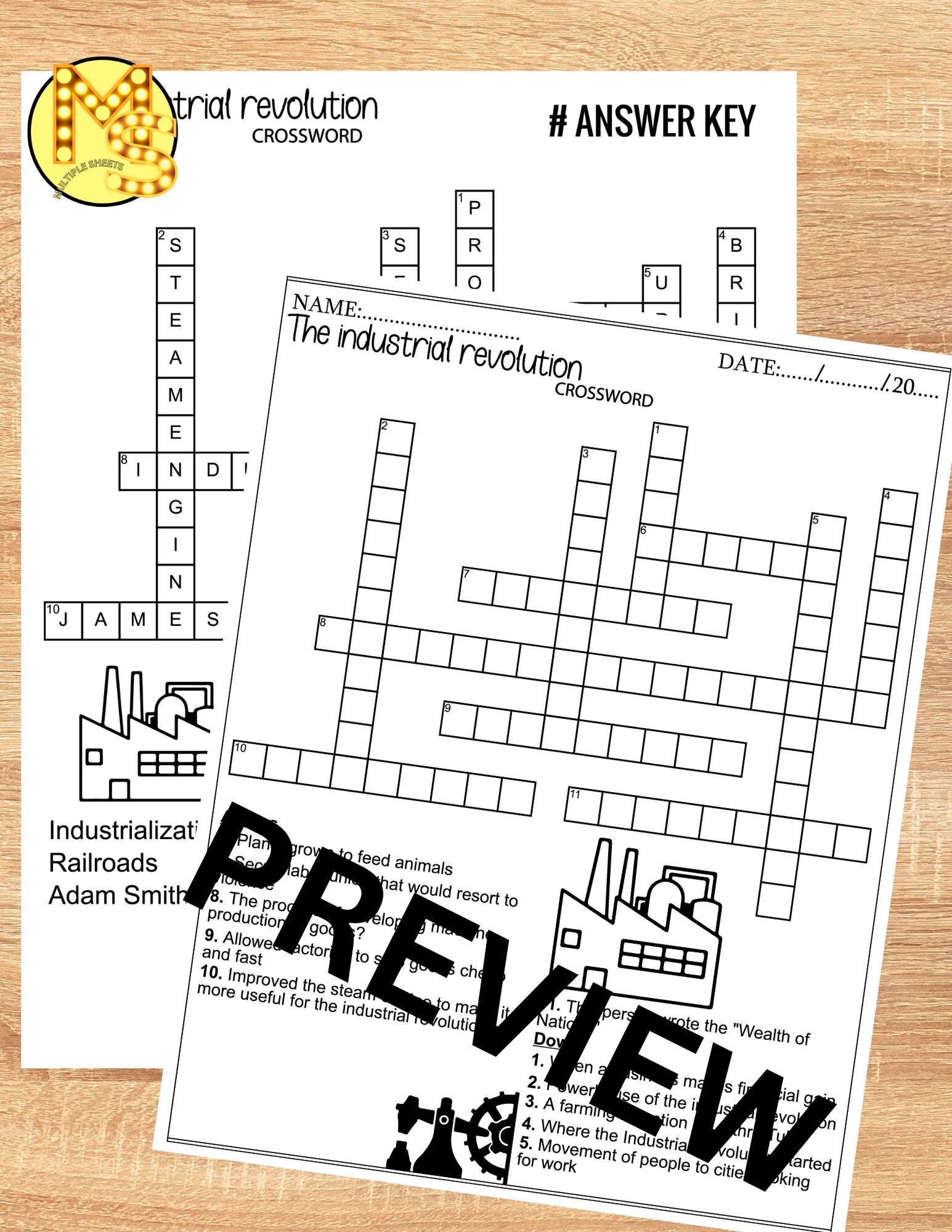 The Industrial Revolution Worksheets Crossword Word Scramble Word Search Made By Teachers