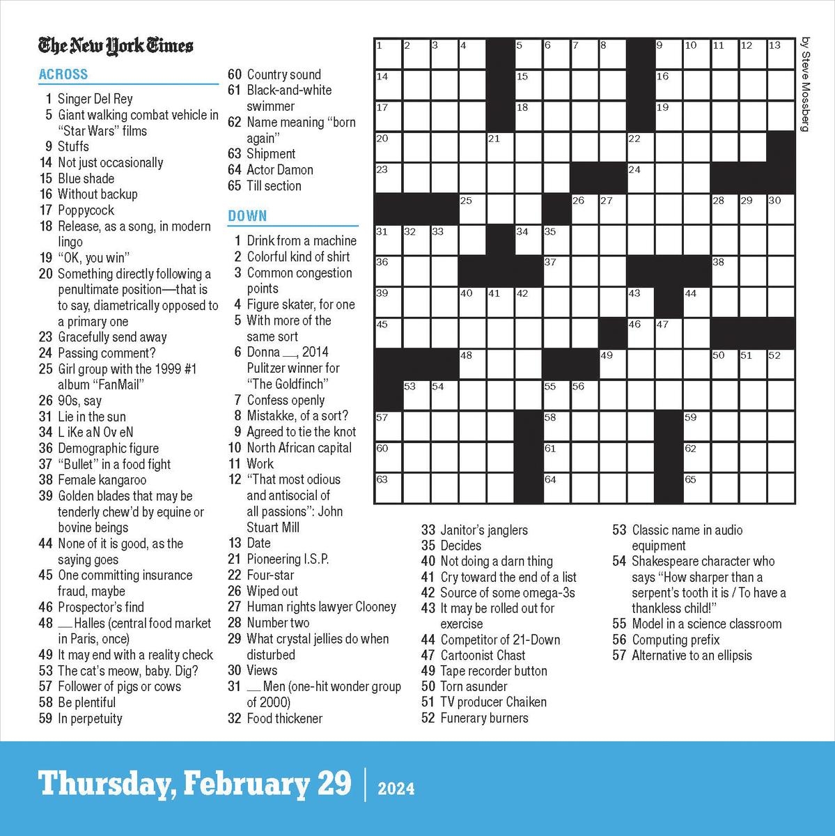 The New York Times Daily Crossword Page A Day Calendar 2024 By Calendars Workman Will Shortz Zenith Bookstore