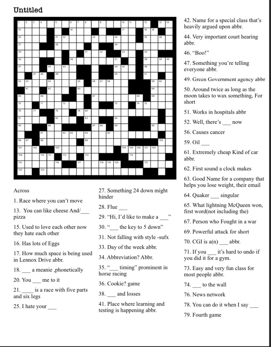 This Might Be One Of The World s Hardest Crosswords R crossword