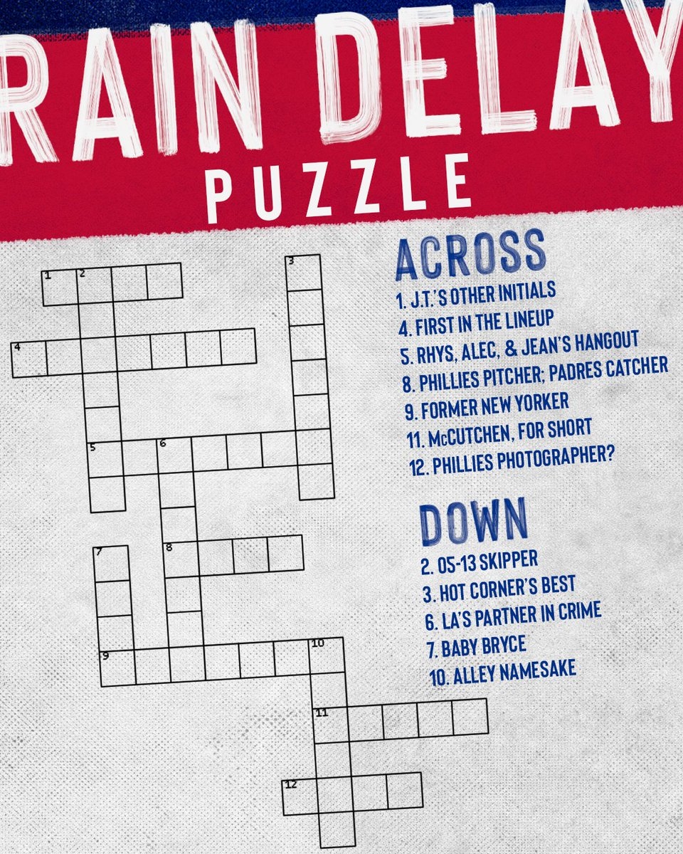 This One Is Officially Delayed So How About A Little Rain Delay Puzzle To Pass The Time 