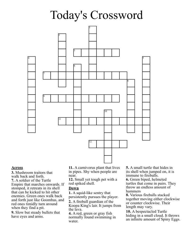 Today s Crossword WordMint Today s Crossword WordMint