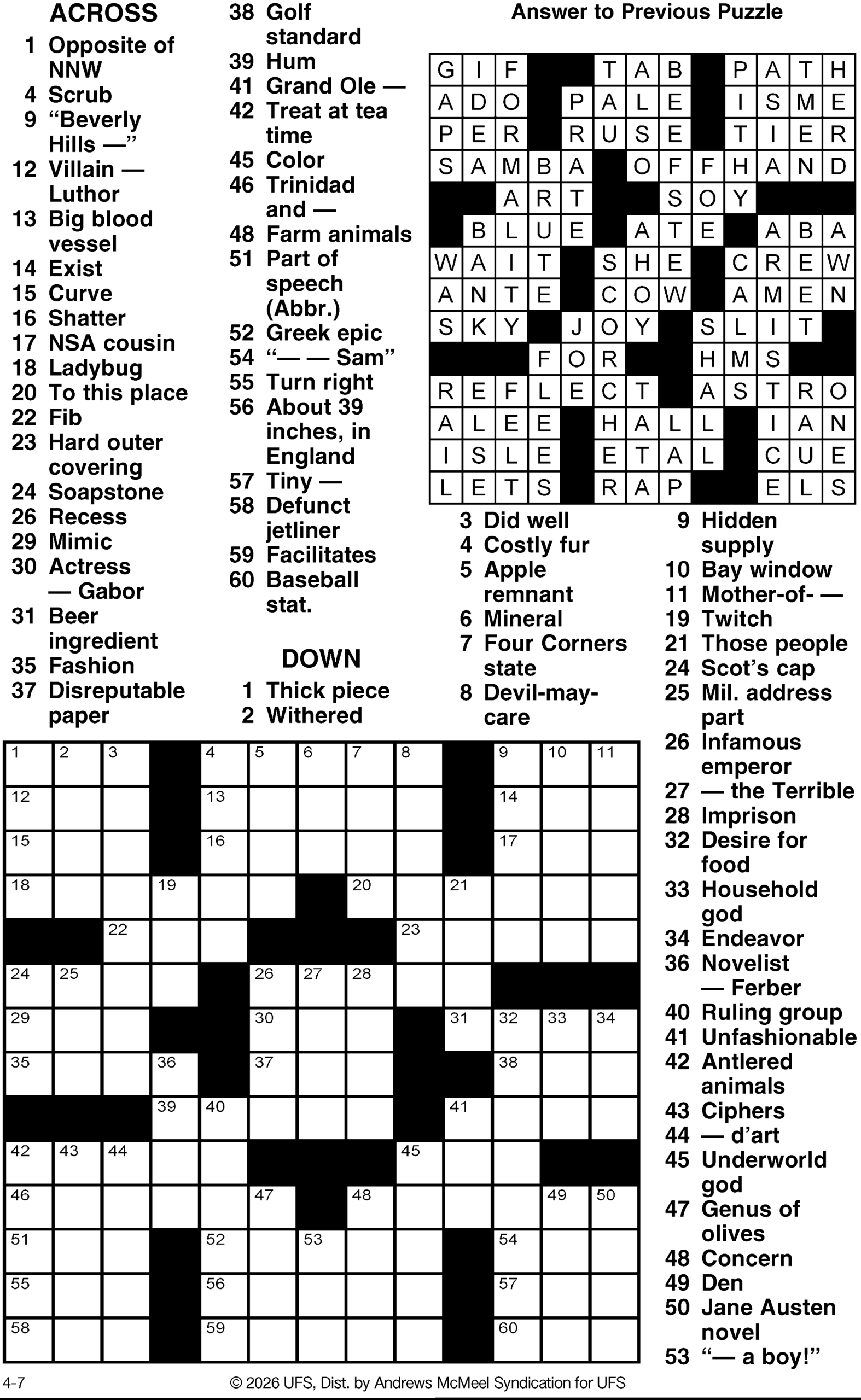 Today s Puzzles April 7 2026 News Sports Jobs Altoona Mirror