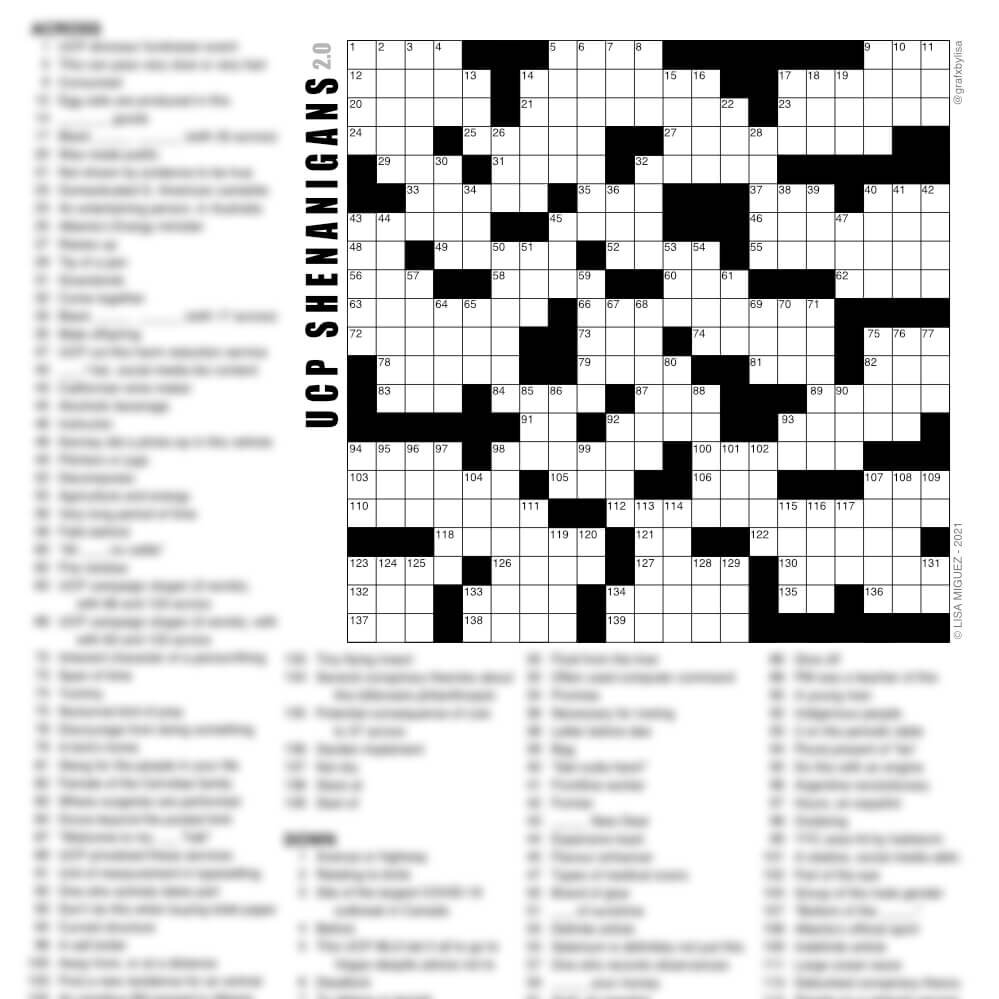UCP Shenanigans 2 0 FREE Printable Crossword Puzzle Grafxbylisa