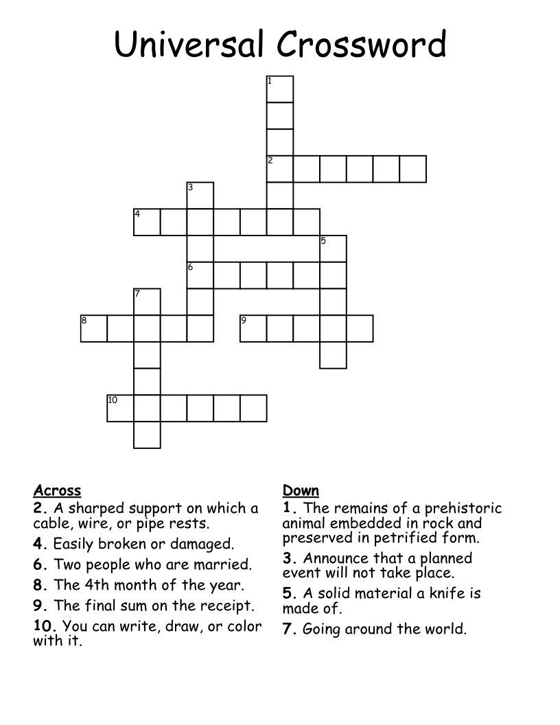 Universal Crossword WordMint Universal Crossword WordMint