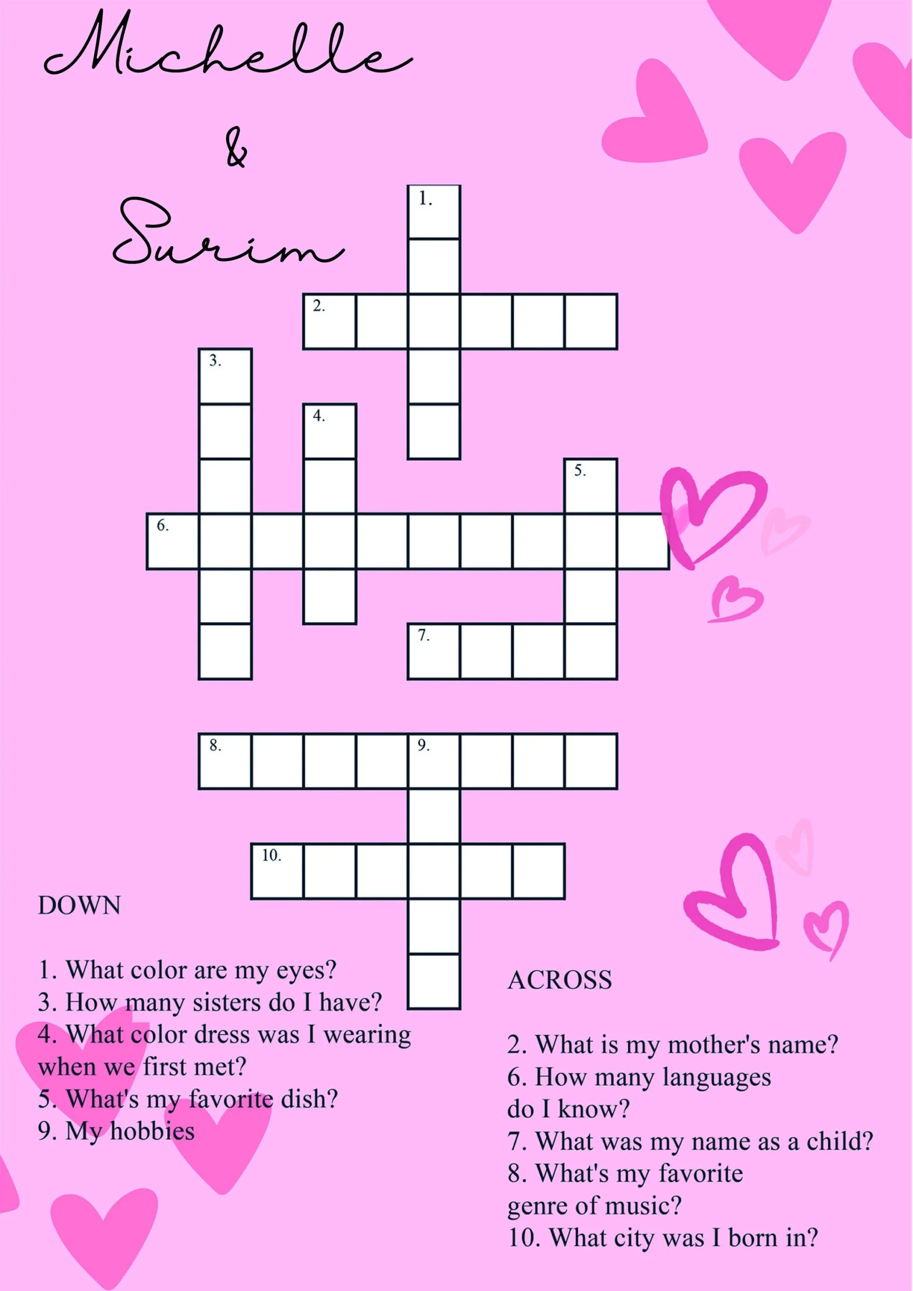 Valentine Crossword Puzzle Printable Crossword Puzzle For Valentine s Day Happy Valentine s Day Digital LGBT Pride Games LGBT Gift Etsy