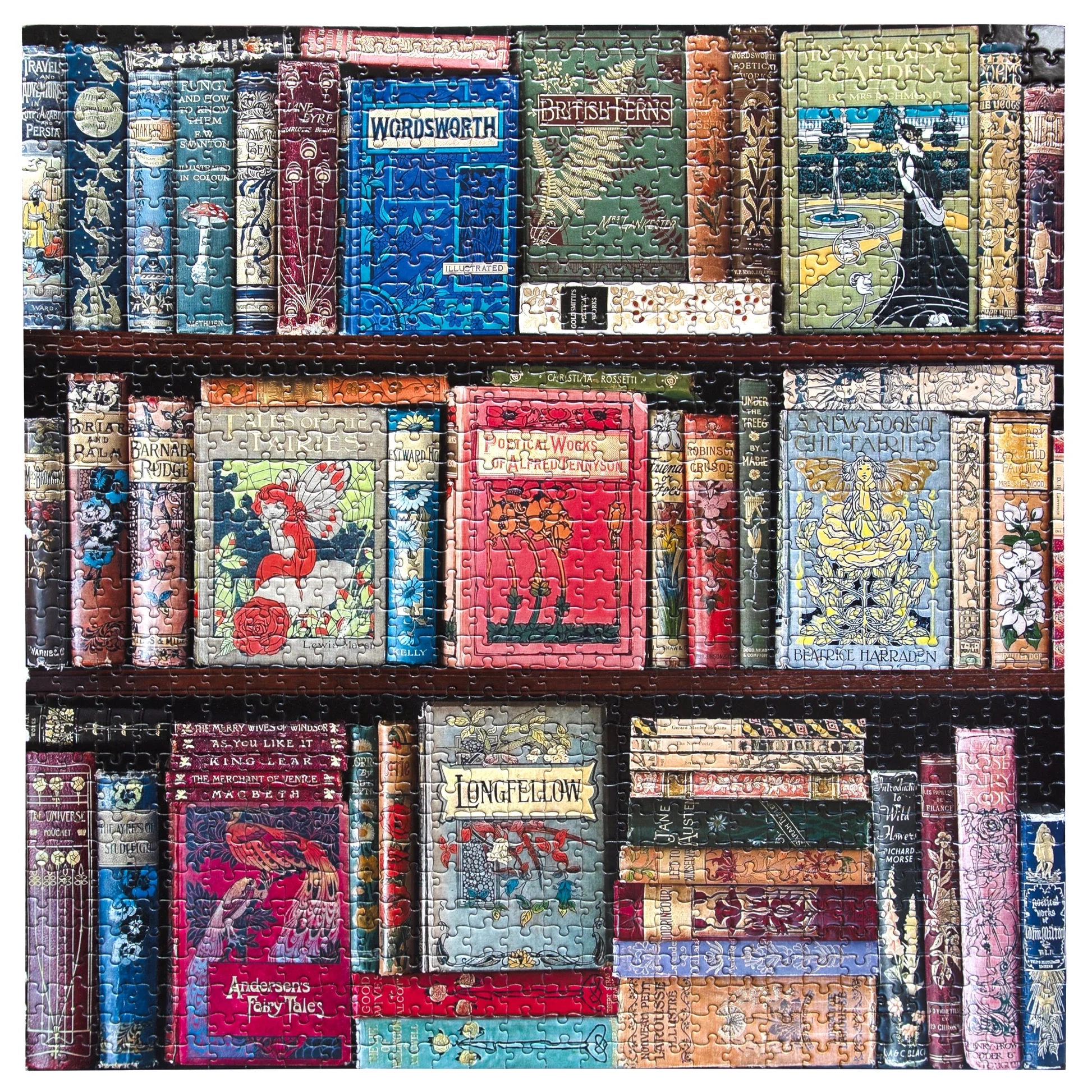 Vintage Library Books 1000 Piece Jigsaw Puzzle By EeBoo Unique Fun Gifts