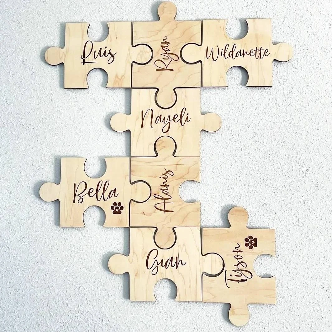 Wall Puzzles Home Decor Family Puzzle Etsy
