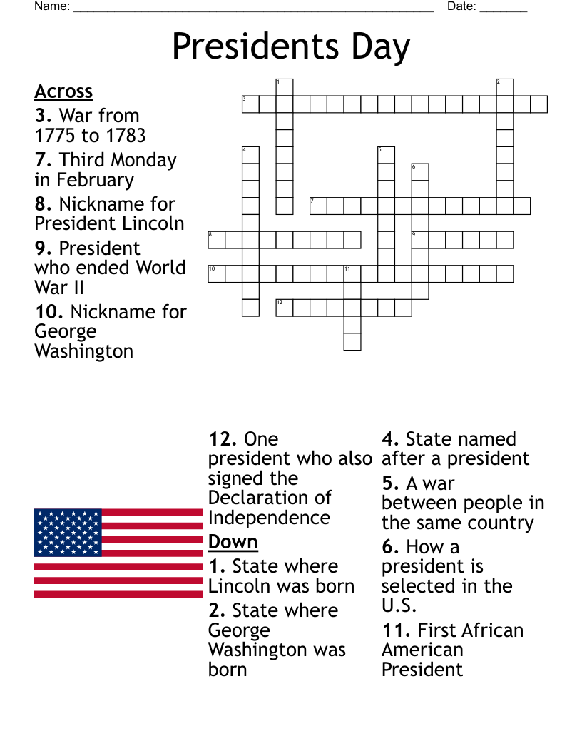 Washington Crossword WordMint