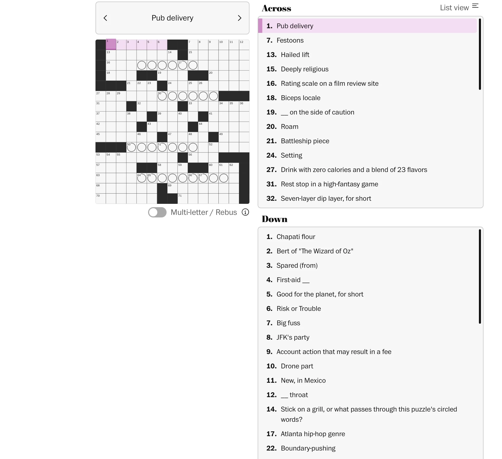 Washington Post Changed Their Format Again R crossword