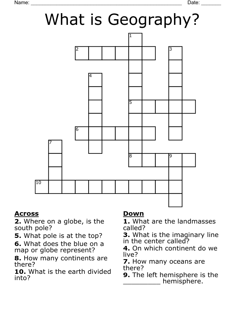 What Is Geography Crossword WordMint What Is Geography Crossword WordMint