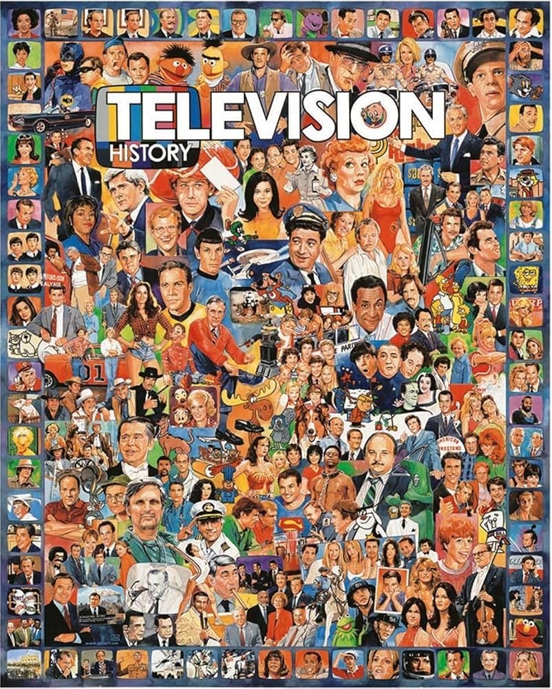 White Mountain Puzzles Television History 1000 Piece Jigsaw Puzzle Amazon co za Toys Games