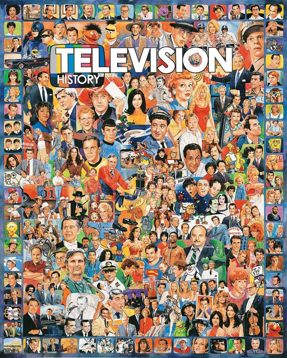 White Mountain Puzzles Television History 1000 Piece Jigsaw Puzzle Cole s Computers