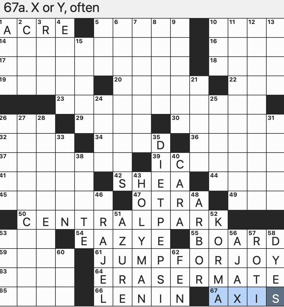 Yogurt braised Indian Entree SAT 11 22 25 Telekinetic Intimidation Tactic Used In The Star Wars Universe Ruthless Records Co founder Chris Formerly Of S N L Eponym Of A Renamed N Y C Bridge Actress Rex Parker Does The NYT Crossword Puzzle