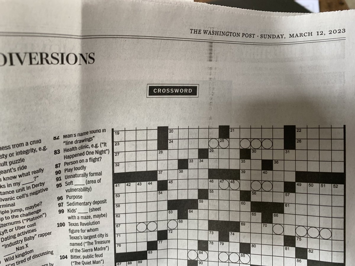 You Know When I Titled This Weekend s Washington Post Crossword Director s Cut I Did Not Expect The Newspaper To Literally Cut Off The Top Row And The Title Of The Puzzle 